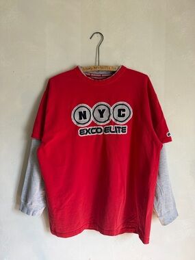 Vintage Y2K exco  NYC 2 in 1  long sleeve tee